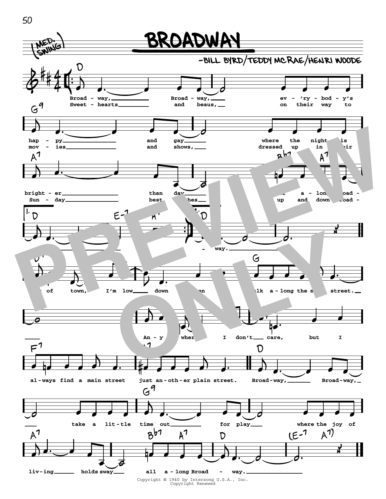 Produktbild zu: Broadway (Low Voice)