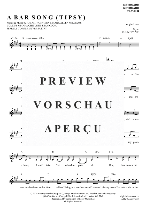 gallery: A Bar Song (Tipsy), Shaboozey, Keyboard