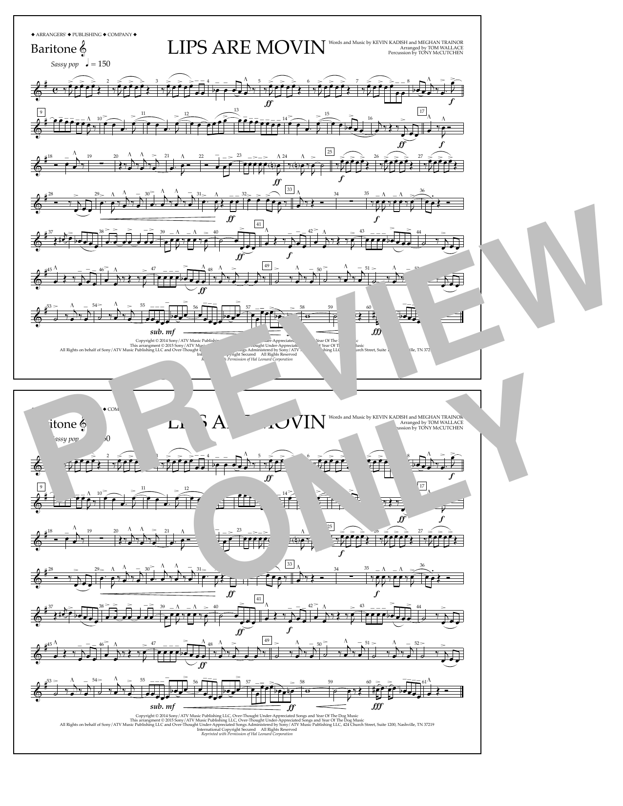Produktbild zu: Lips Are Movin - Baritone T.C.