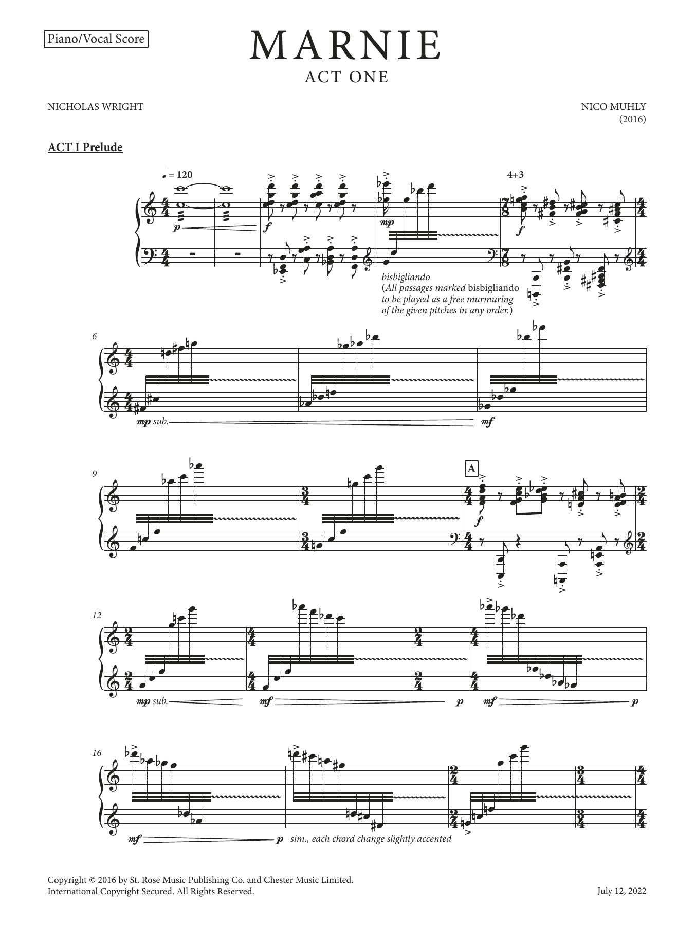 Product picture to: Marnie (Vocal Score)