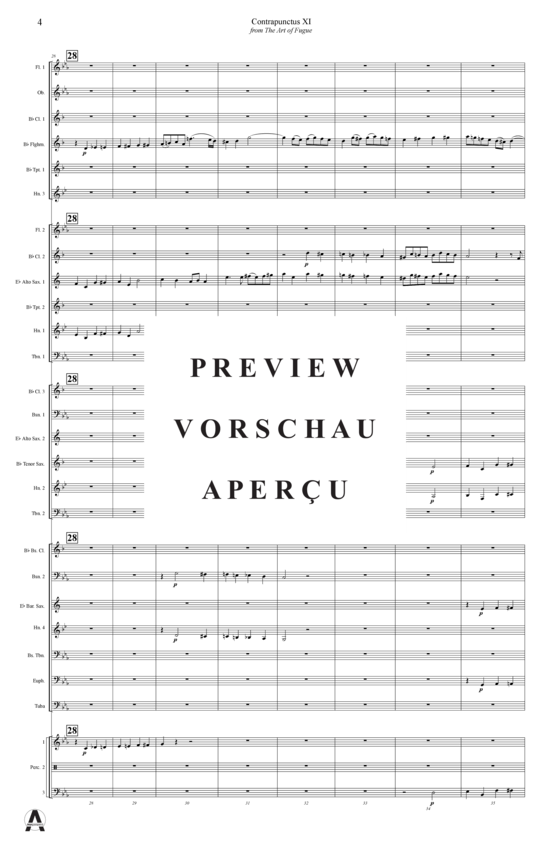 Produktgalerie: Seite 7 von 21 Contrapunctus 11 aus Kunst der Fuge , , (Concert Band)