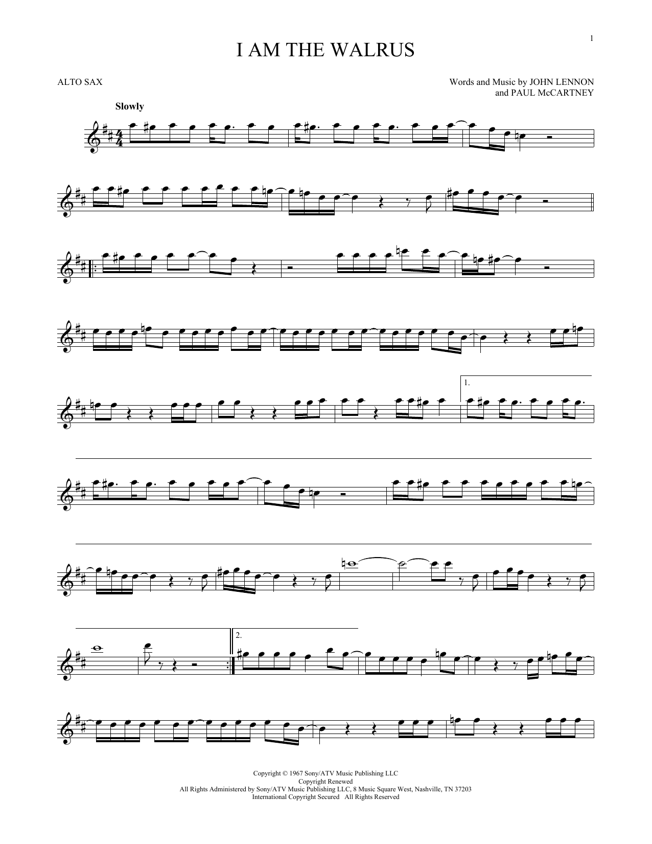 Product gallery: Page 1 of 1 I Am The Walrus, The Beatles