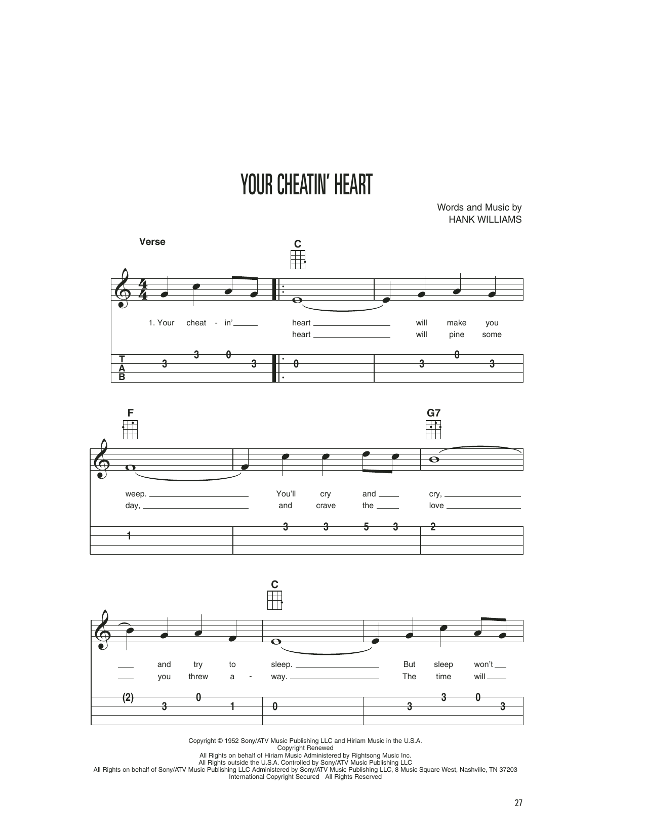 Product gallery: Page 1 of 1 Your Cheatin' Heart, Hank Williams