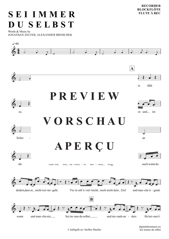 Product gallery: Page 2 of 4 Sei Immer Du Selbst , Zelter, Jonathan, (recorder)