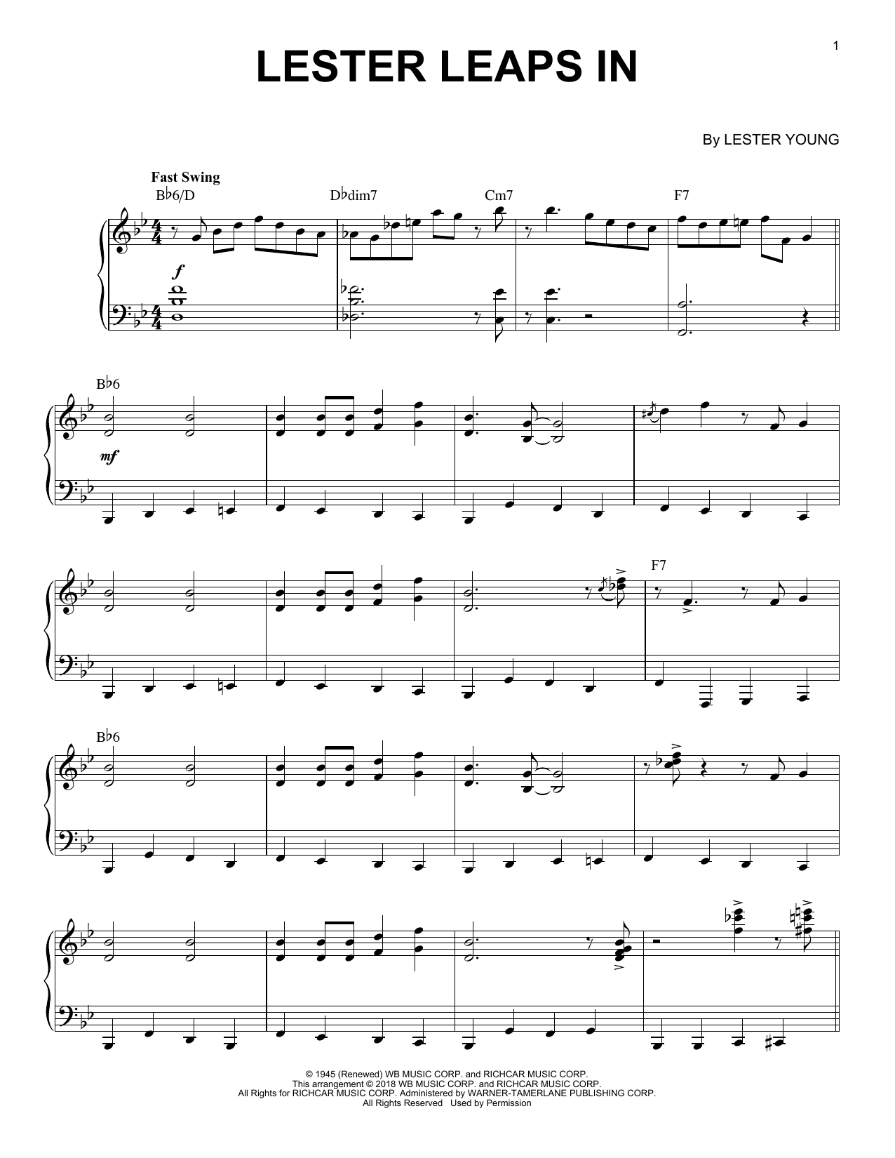 Product gallery: Page 1 of 1 Lester Leaps In, Count Basie