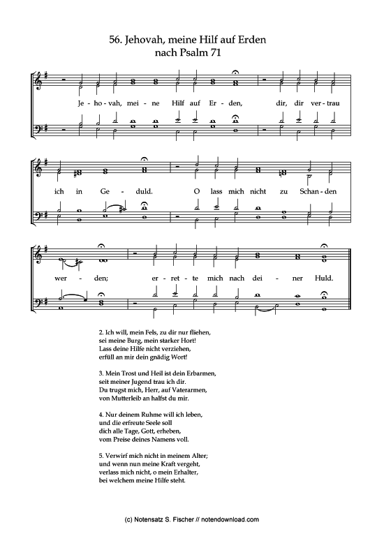 Product picture to: Jehovah, meine Hilf auf Erden Psalme des Kantons Schaffhausen (1867)