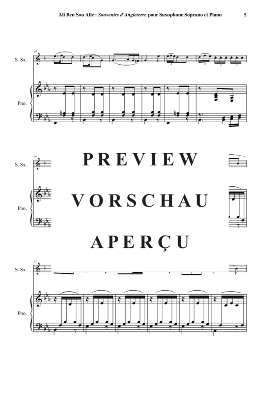 Product gallery: Page 6 of 17 Souvenirs d´Angleterre , , (soprano saxophone + piano)
