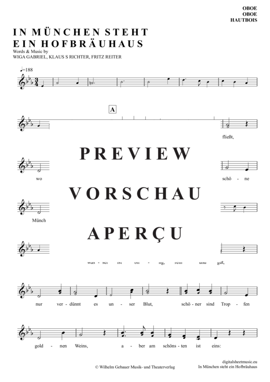 Produktgalerie: Seite 2 von 4 In München Steht Ein Hofbräuhaus , Marianne Und Michael, (Oboe)