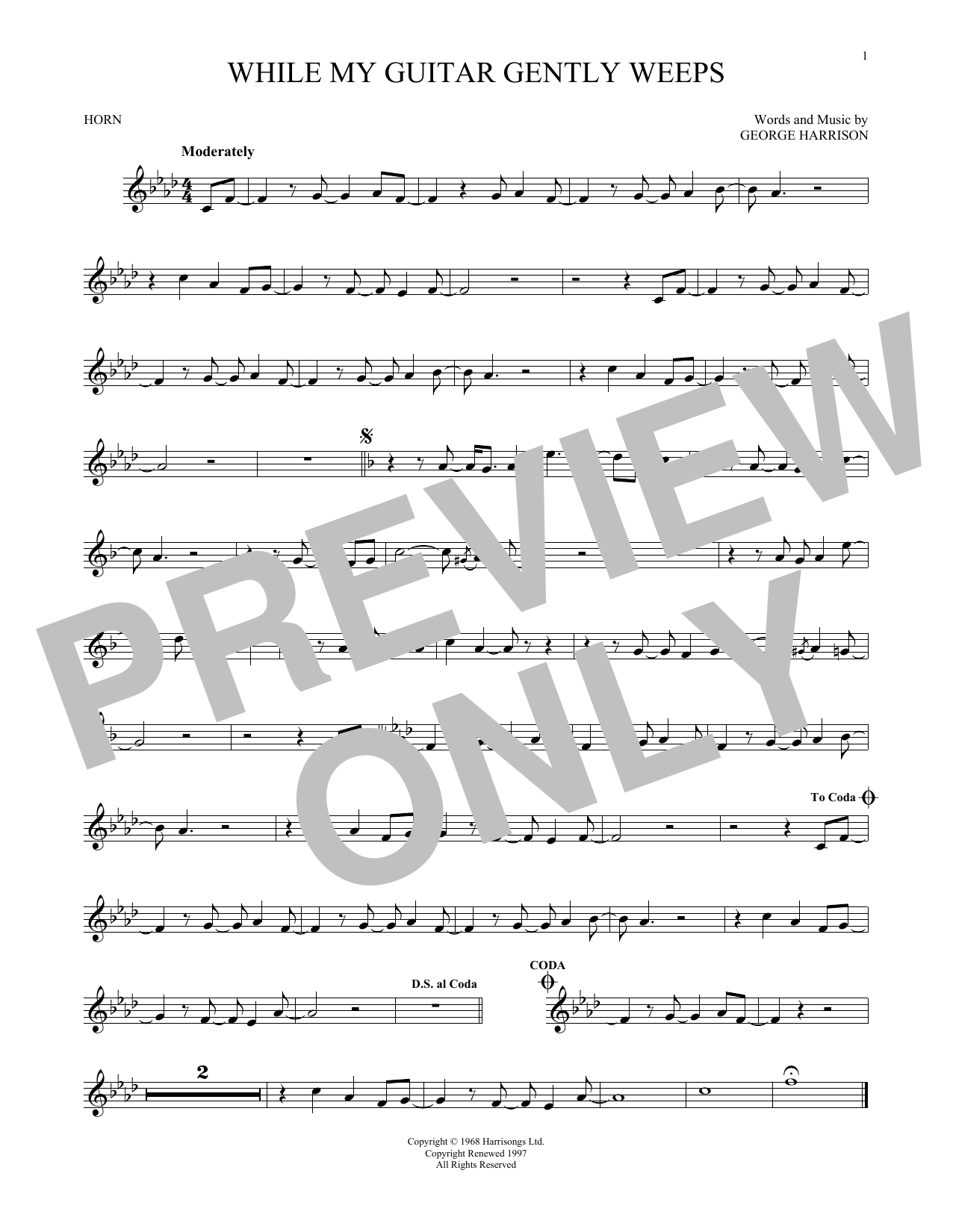 Produktgalerie: Seite 1 von 1 While My Guitar Gently Weeps, The Beatles, Horn