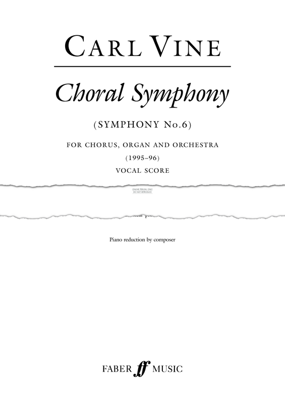 Produktgalerie: Seite 1 von 1 Choral Symphony, Carl Vine, Chor, Orgel