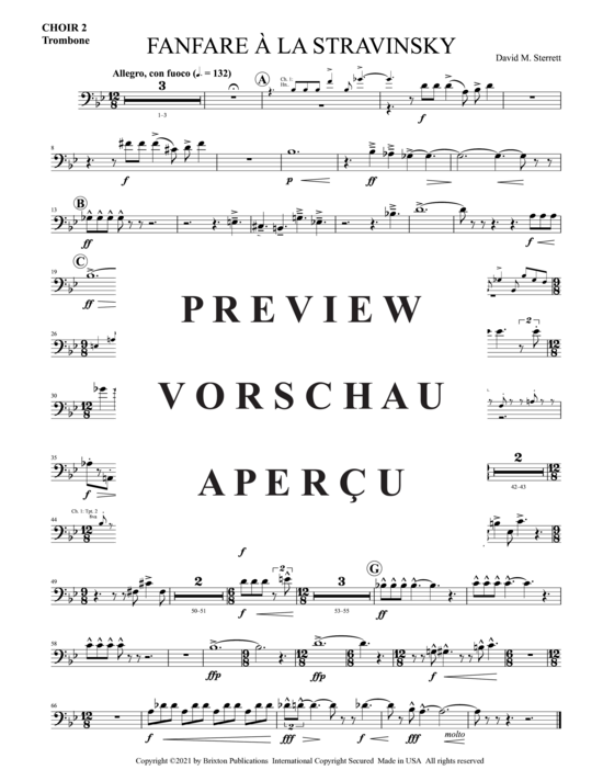 Product gallery: Page 19 of 21 Fanfare A La Stravinsky , , (4 trumpets, 3 horns, 3 trombones and tuba)