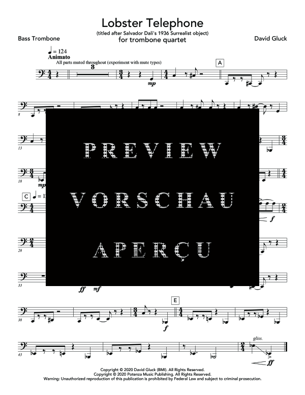 Product gallery: Page 8 of 11 Lobster Telephone, , (Trombone quartet)