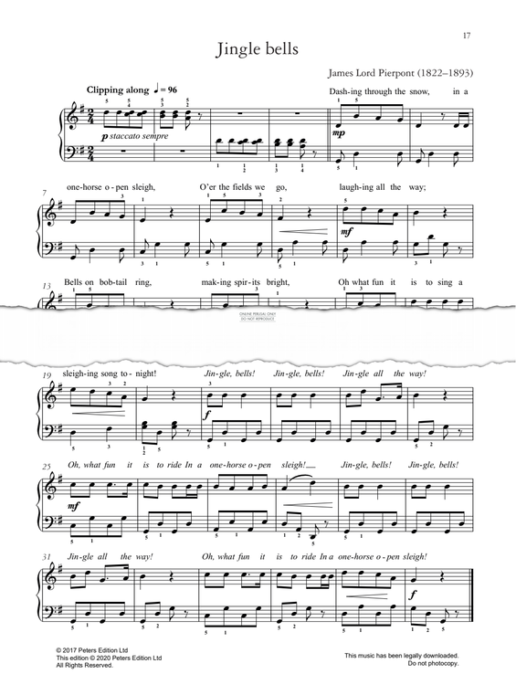 Produktgalerie: Seite 1 von 1 Jingle Bells, James Pierpont, Gesang, Klavier