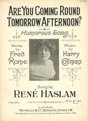 cover: Are You Coming Round Tomorrow Afternoon, René Haslam