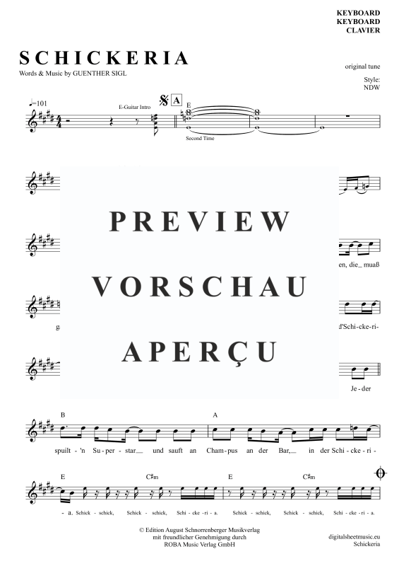 Produktgalerie: Seite 5 von 7 Schickeria, Spider Murphy Gang, Keyboard