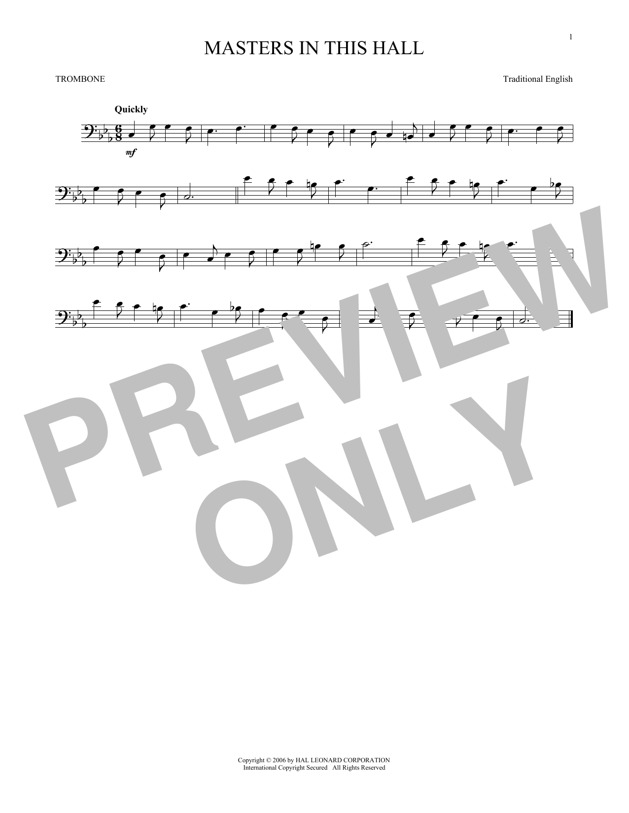 Product gallery: Page 1 of 1 Masters In This Hall, Traditional English