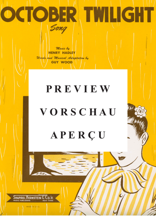 Produktgalerie: Seite 2 von 8 October Twilight , Popular Standard, Klavier und Gesang