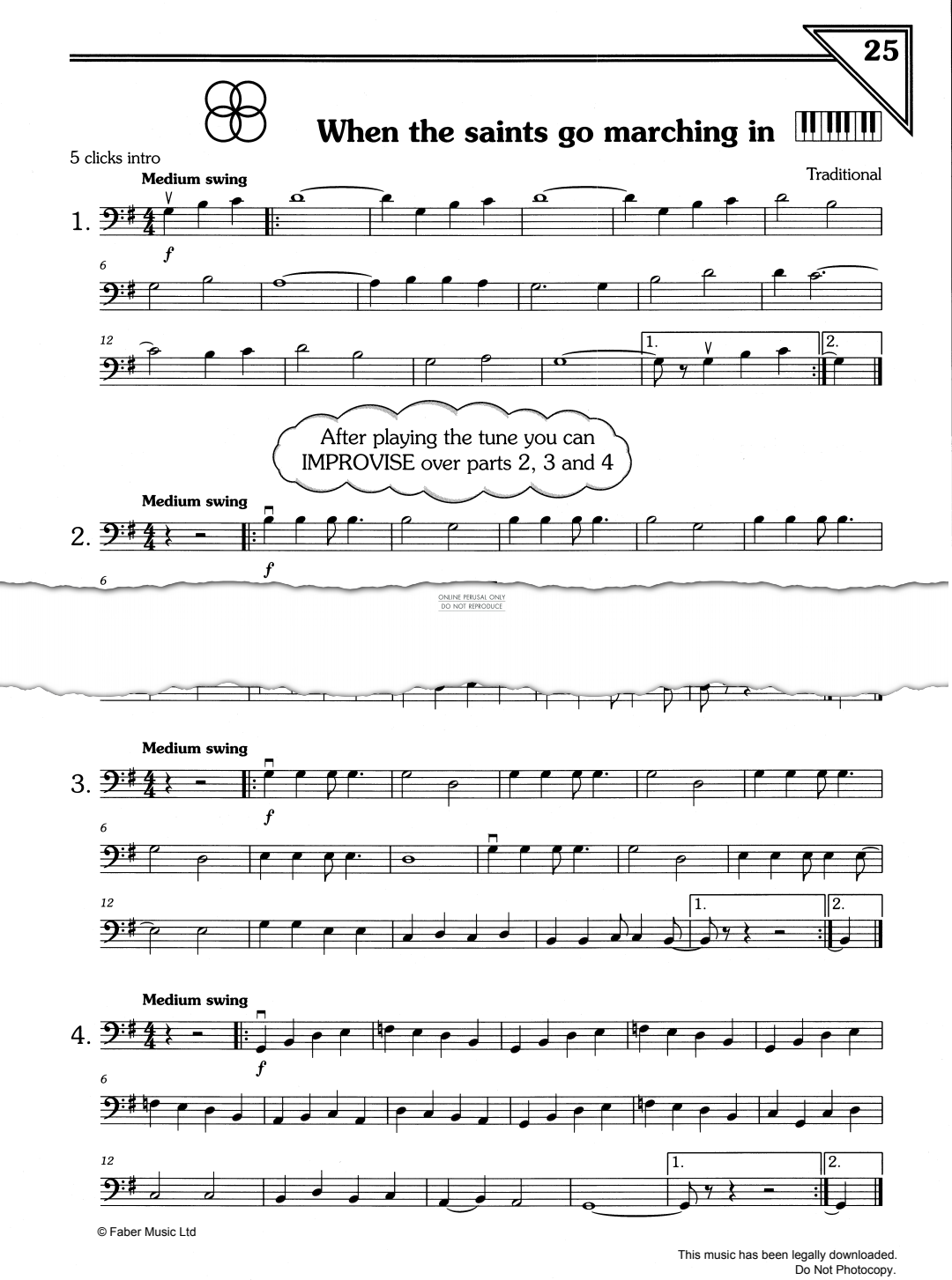 Produktgalerie: Seite 1 von 1 When The Saints Go Marching In, Traditional, Kontrabass