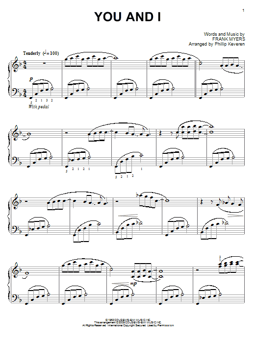 Product gallery: Page 1 of 1 You And I (arr. Phillip Keveren), Eddie Rabbitt with Crystal Gayle