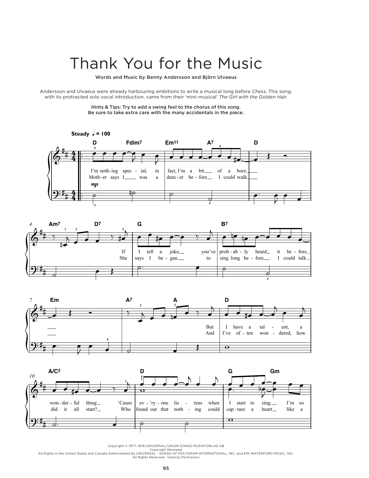 Produktbild zu: Thank You For The Music