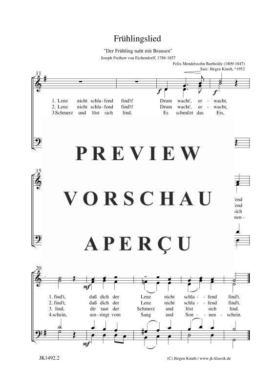 gallery: Frühlingslied (Der Frühling naht mit Brausen), , Gemischter Chor