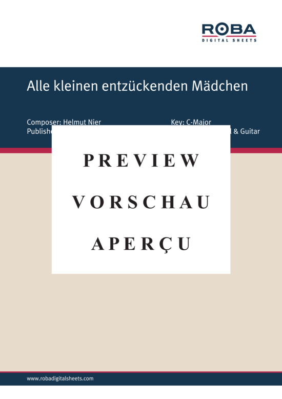 Product gallery: Page 2 of 4 Alle kleinen entzückenden Mädchen , , Piano and Voice