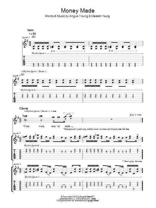 Produktgalerie: Seite 1 von 1 Money Made, AC/DC, Gitarre