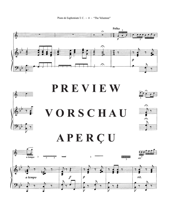 Product gallery: Page 8 of 21 The Volunteer , , (euphonium/cornet in Bb + piano)
