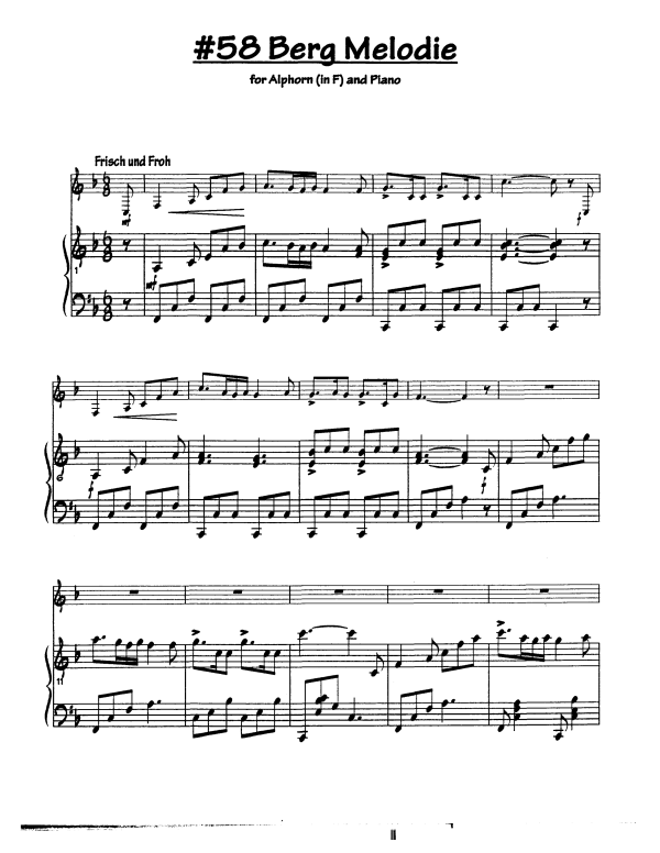 Produktgalerie: Seite 1 von 5 Berg Melodie, , Alphorn in F und Klavier