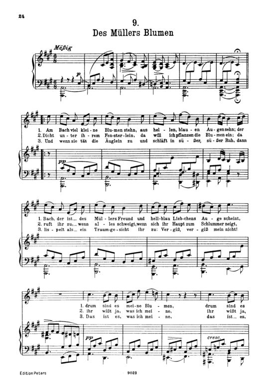 Product picture to: Des Müllers Blumen D.795-9 (Die Schöne Müllerin)Franz Schubert