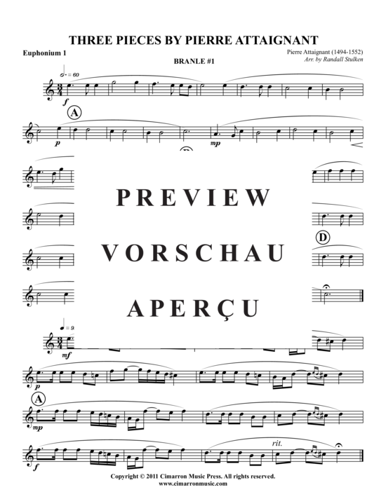 Product gallery: Page 8 of 17 Drei Stücke von P. Attaignant , , (Tuba Quartet: 2x Baritone, 2xTuba)