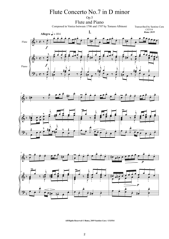 Product gallery: Page 1 of 11 Flute Concerto No.7 in D-Moll Op.5, , Flute and Piano/Harpsichord