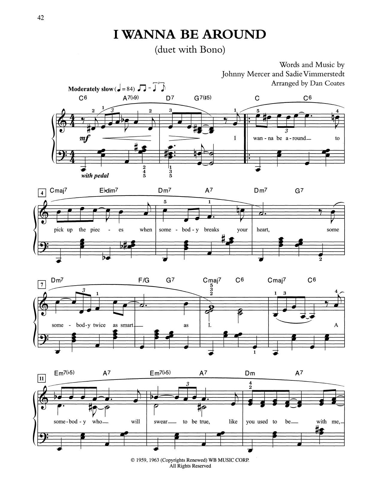 Produktbild zu: I Wanna Be Around (arr. Dan Coates)