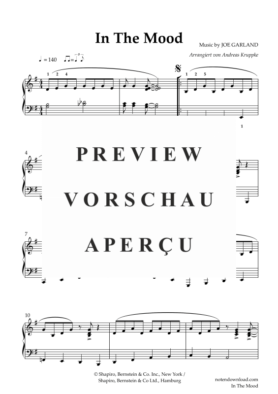 gallery: In The Mood, , (piano solo)