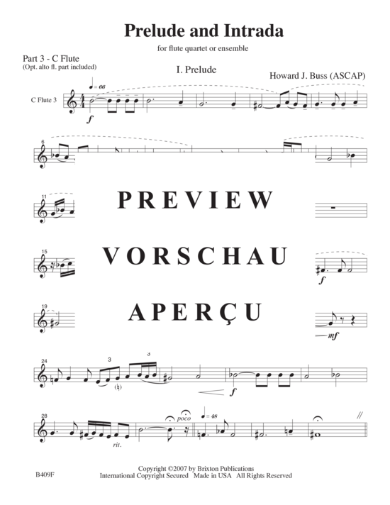 gallery: Prelude and Intrada , , (4 Flöten oder Ensemble)