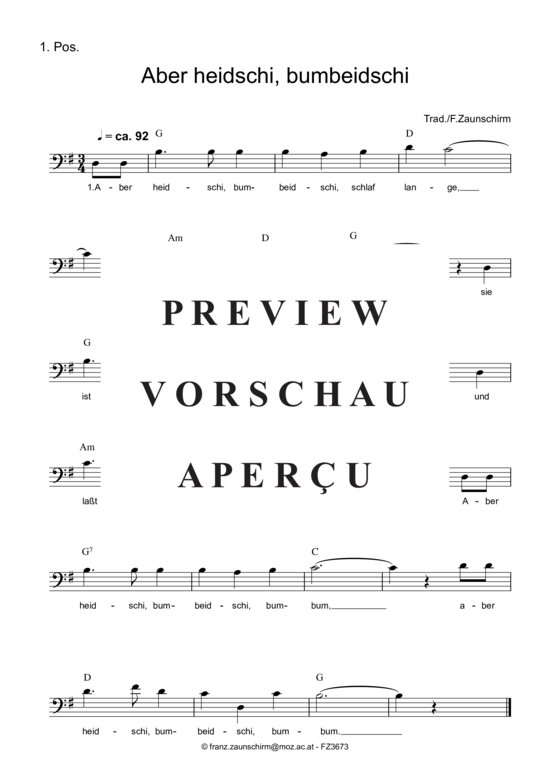 Product gallery: Page 4 of 6 Aber heidschi bum beidschi , , (Trio 3x trombone)