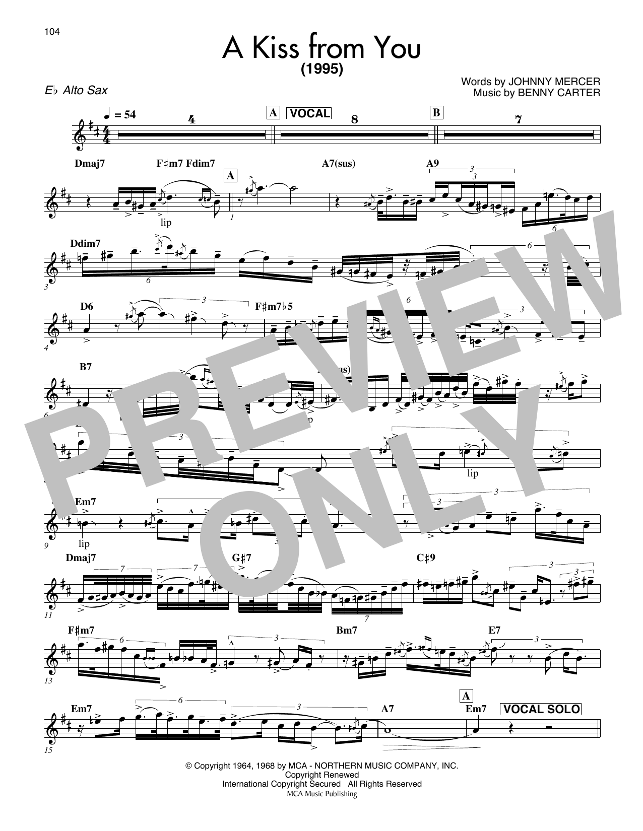 Product gallery: Page 1 of 1 A Kiss From You, Benny Carter