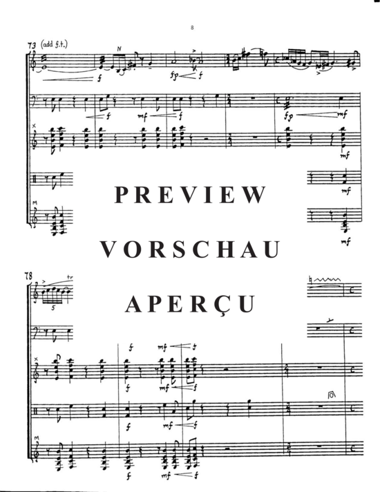 Product gallery: Page 12 of 21 Escapade , , (alto saxophone solo and 4 percussionists)