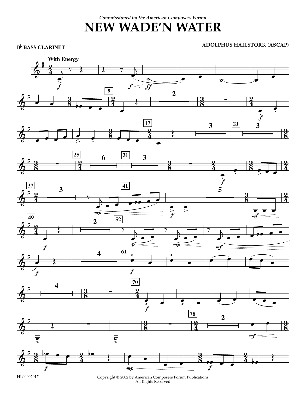 Produktbild zu: New Wade 'n Water - Bb Bass Clarinet