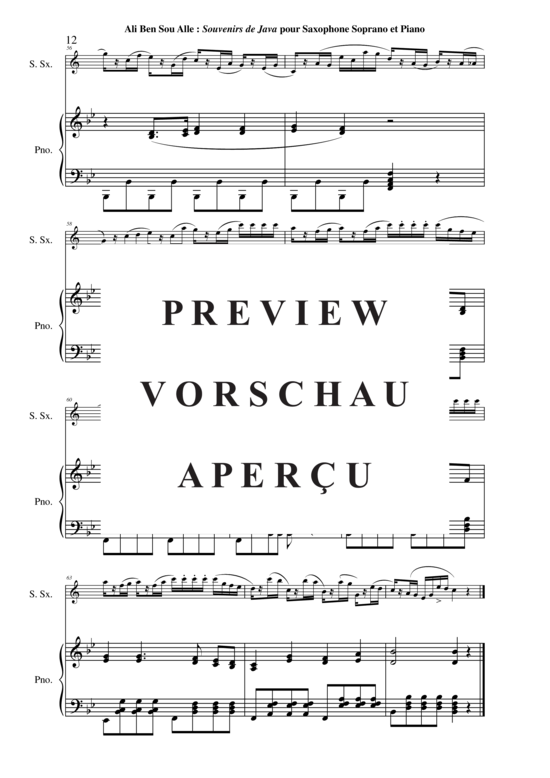 Product gallery: Page 13 of 21 Souvenirs de Java , , (soprano saxophone + piano)