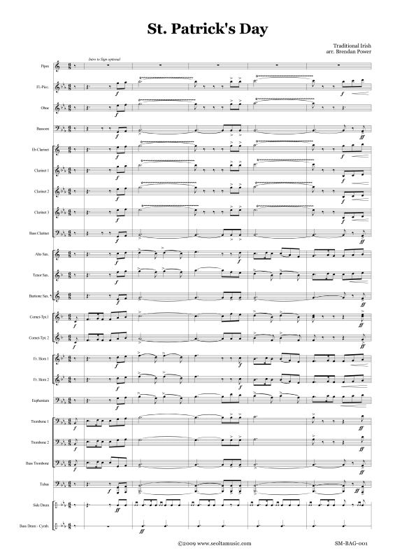 Produktbild zu: St. Patricks Day (band and optional bagpipes)Traditional