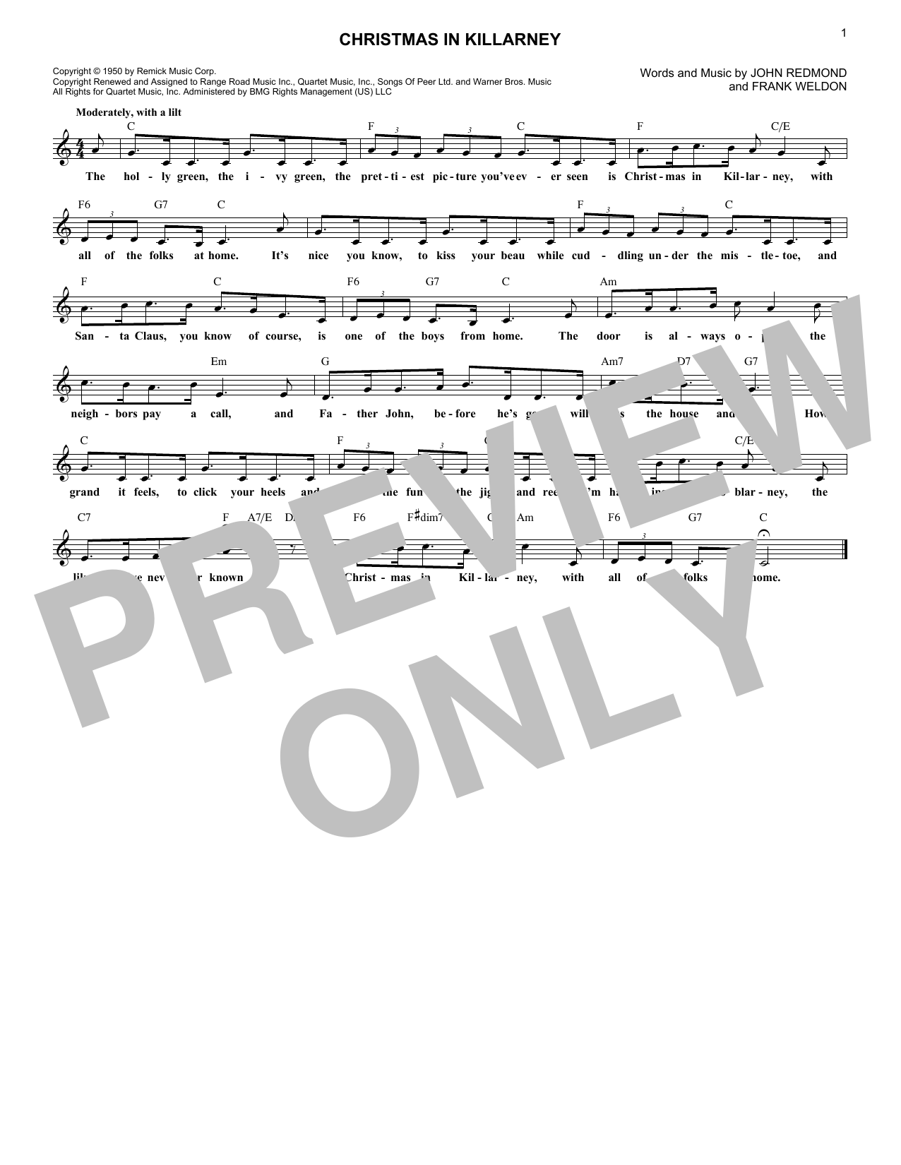 Product gallery: Page 1 of 1 Christmas In Killarney, John Redmond