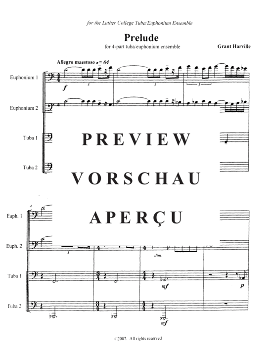 Product gallery: Page 3 of 13 Prelude , , (Tuba Quartett EETT)