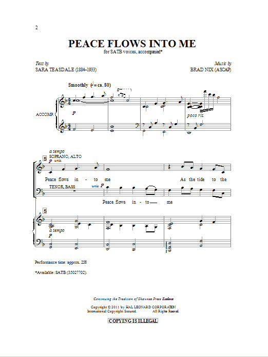 Produktbild zu: Peace Flows Into Me