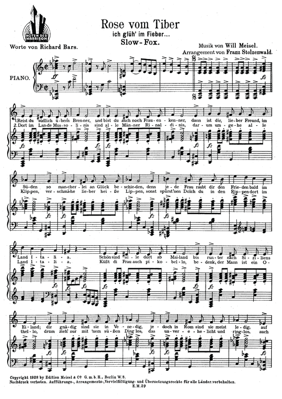 Produktbild zu: Rose vom Tiber ich glüh im FieberSlowfox