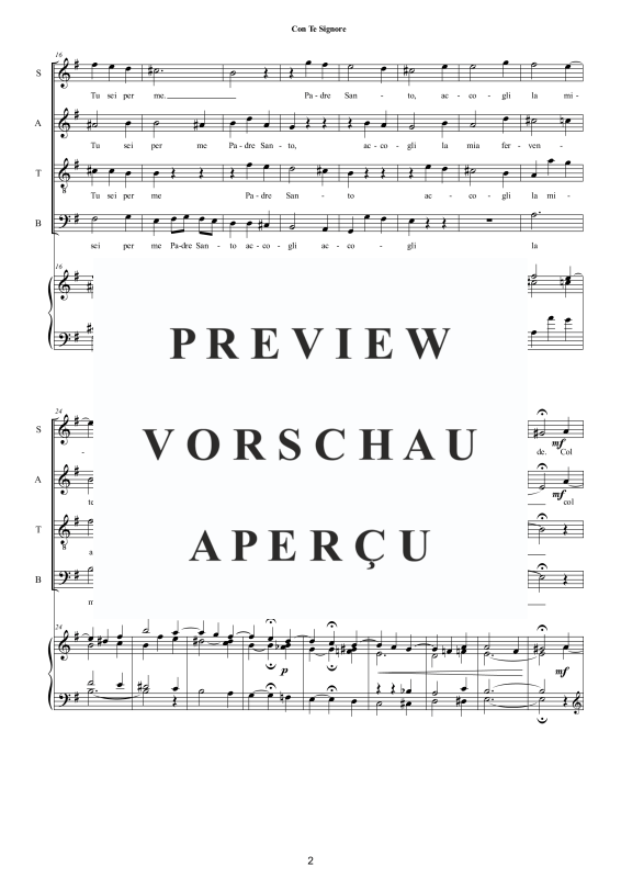 Produktgalerie: Seite 3 von 10 Con Te Signore, , Gemischter Chor und Orgel