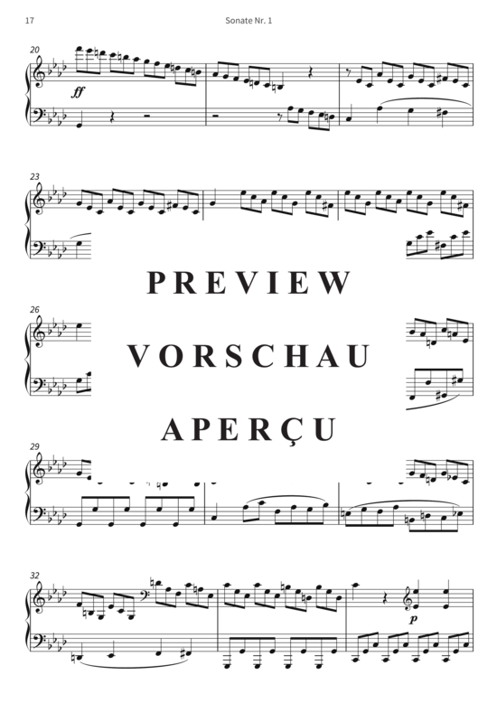 Produktgalerie: Seite 20 von 21 Sonate Nr. 1 - op. 2 No. 1, f-Moll , , Klavier Solo