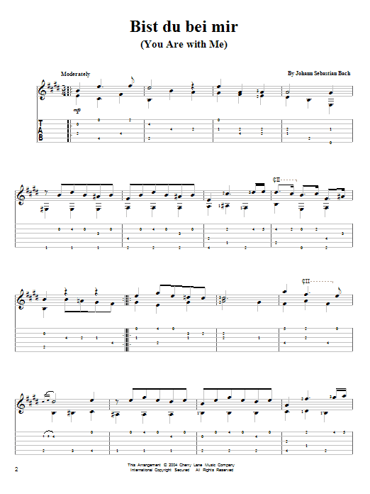 Produktgalerie: Seite 1 von 1 Bist Du Bei Mir (You Are With Me), Johann Sebastian Bach, Gitarre