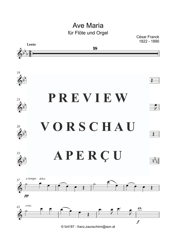 gallery: Ave Maria, , Querflöte und Orgel