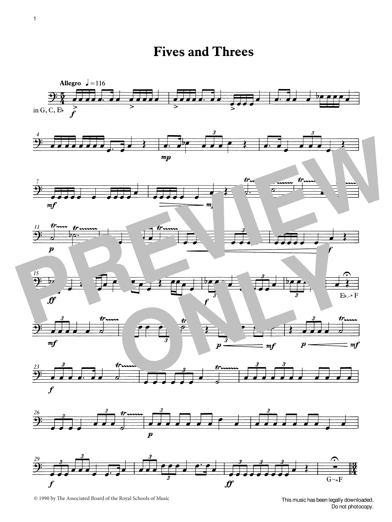 Produktgalerie: Seite 1 von 1 Fives and Threes from Graded Music for Timpani, Book III, Ian Wright, Percussion